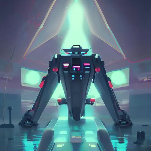 Image similar to detailed painting of android submarine evangelion gundam by sergey kolesov, beeple, nekro, pascal blanche, rhads. in style of colorful comic noir illustration, symmetry, sci fi, hyper detailed. octane render. realistic. trending on artstation