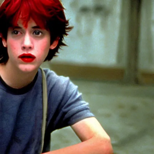 Prompt: manic pixie dream boy in 9 0 s movie