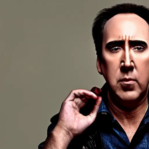 Prompt: Nick Cage is sad and crying, 4k photograph