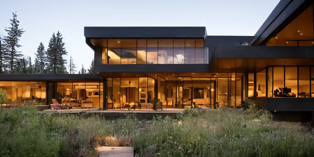 Image similar to large residence designed by tom kundig