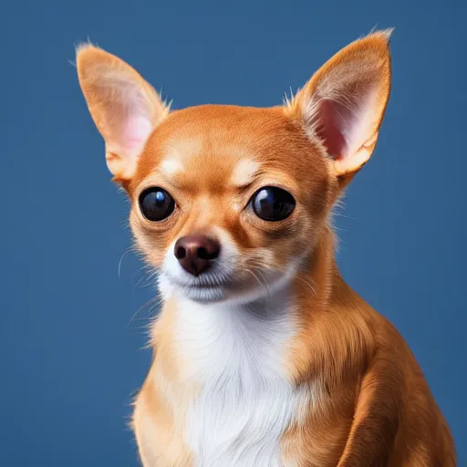 Prompt: studio photo of a cat chihuahua hybrid, 4k