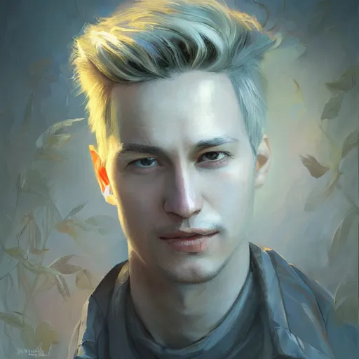 Image similar to portrait of a man , digital art by Mandy Jurgens and Irina French and Heraldo Ortega and Janice Sung and Julia Razumova and Charlie Bowater and Aaron Griffin and Jana Schirmer and Guweiz and Tara Phillips and Yasar Vurdem and Alexis Franklin and Loish and Daniela Uhlig and David Belliveau , hyperdetailed, artstation, cgsociety