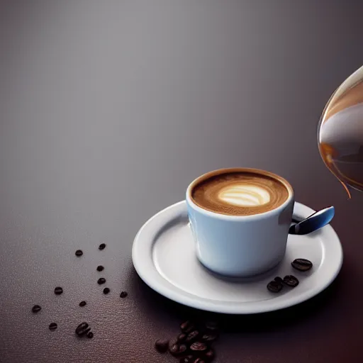 Prompt: : sloppy old cup of coffee with coffee flyingout the cup unrealengine ,cinematic, hyper realism, high detail, octane render, 8k