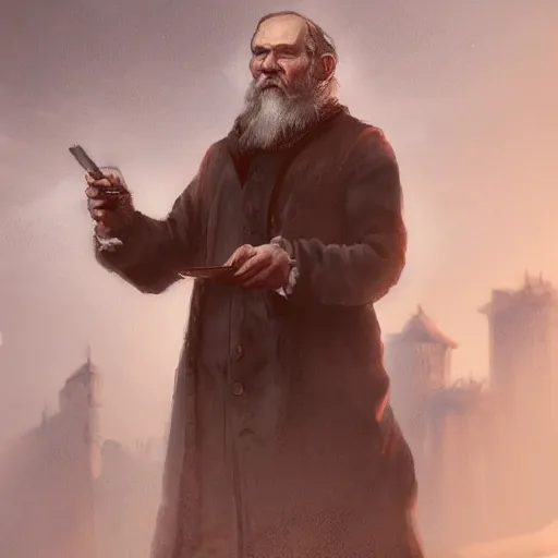 Prompt: leo tolstoy as coder, leo tolstoy coding, leo tolstoy a hacker, trending on artstation, unreal engine, fantasy art