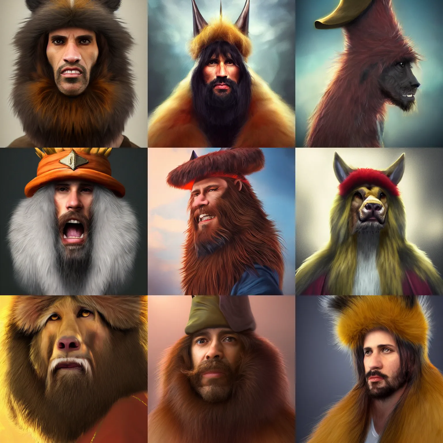 Prompt: extremely realistic portrait of a real life cubra king with a very long fur and a wizard hat, fantasy, trending on artstation, heroic pose, highly detailed, profile picture, 8k