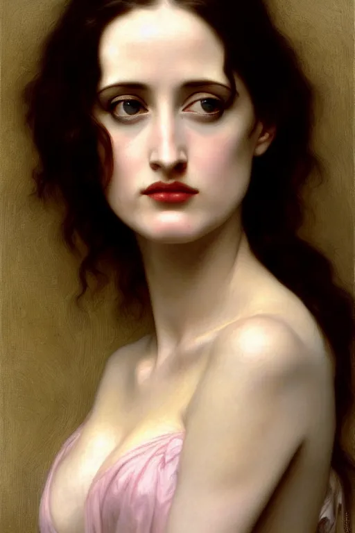 Image similar to eva green angeline jolie, painting by rossetti bouguereau, detailed art, artstation