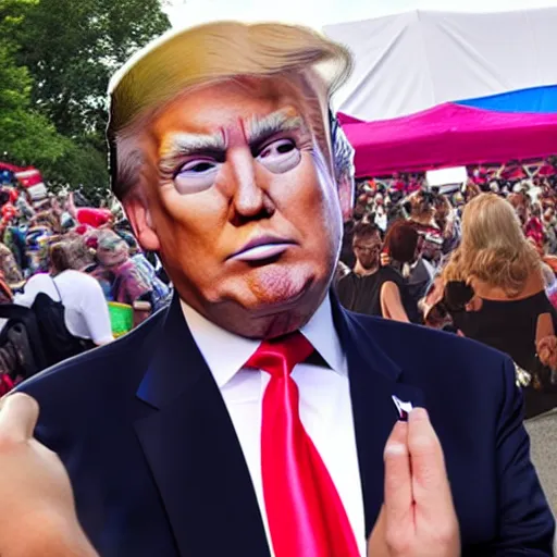 Image similar to donald trump at the pride festival