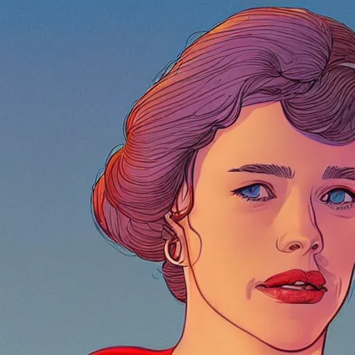 Image similar to rachel mcadams retro minimalist portrait by jean giraud, moebius starwatcher comic, 8 k