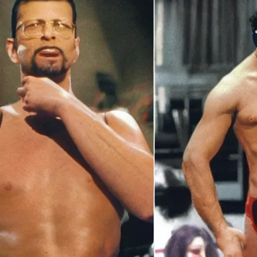 Prompt: jeff goldblum as a wrestler - 8