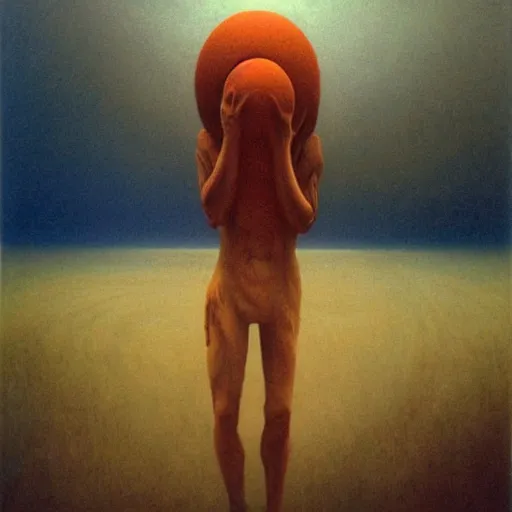 Image similar to Johnny Depp. Zdzisław Beksiński