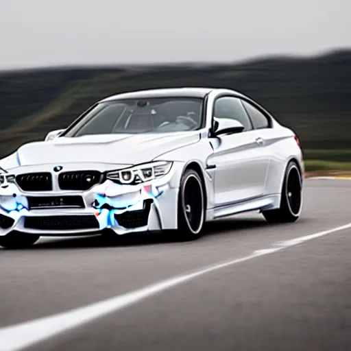 Prompt: cinematic photos of a white bmw m 4