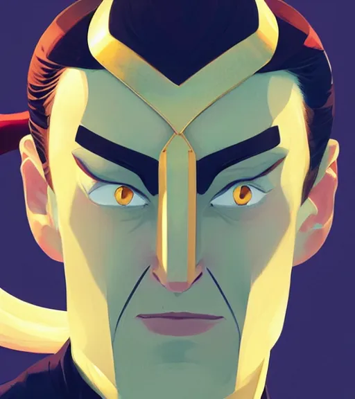 Image similar to face icon stylized minimalist loki, loftis, cory behance hd by jesper ejsing, by rhads, makoto shinkai and lois van baarle, ilya kuvshinov, rossdraws global illumination