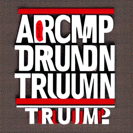 Image similar to a symbol ( icon ) for donald trump, by gaphic designer herb lubalin