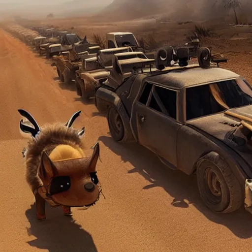 Image similar to mad max furry road