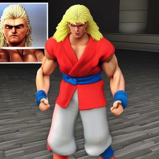 Prompt: geert wilders as ken from street fighter, unreal engine 5