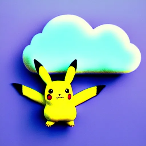 Image similar to a cloud in the shape of pikachu