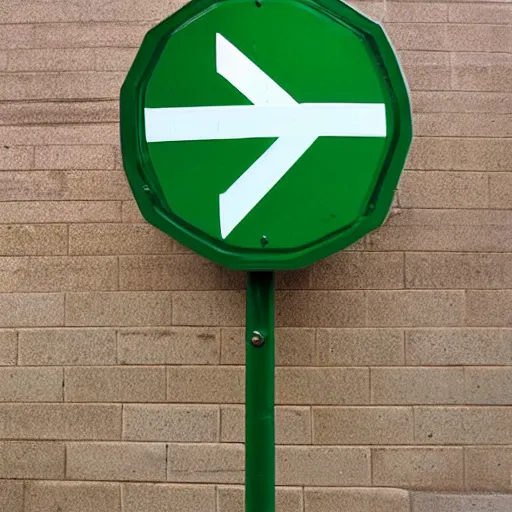 Image similar to green stop sign