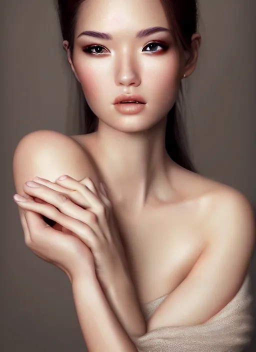 Image similar to a gorgeous female photo, professionally retouched, soft lighting, realistic, smooth face, full body shot, torso, dress, perfect eyes, wide angle, sharp focus on eyes, 8 k high definition, insanely detailed, intricate, elegant, art by artgerm and jason chan and johannes wessermark