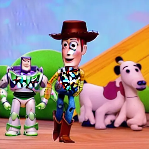 Image similar to film still of Toy Story, 1855