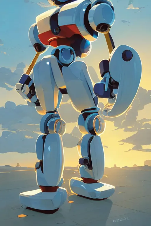 Image similar to metabots medabots medarotto medarot robot minimalist comics, behance hd by jesper ejsing, by rhads, makoto shinkai and lois van baarle, ilya kuvshinov, rossdraws global illumination ray tracing hdr radiating a glowing aura