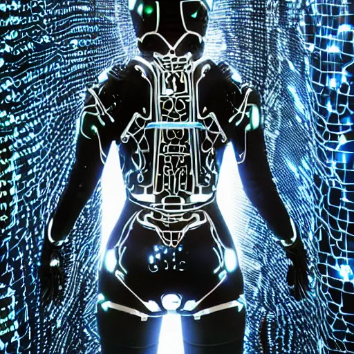 Prompt: love, diverse deadly cybersuits, from behind, kill rituals, wide wide angle, vivid, elaborate, highly detailed, beautiful lighting