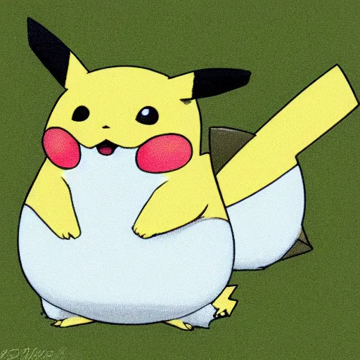 Prompt: chubby pikachu