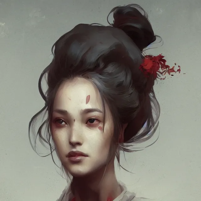 Image similar to beautiful women with oriental faces, character portrait, sharp, digital matte painting, by greg rutkowski, trending on artstation