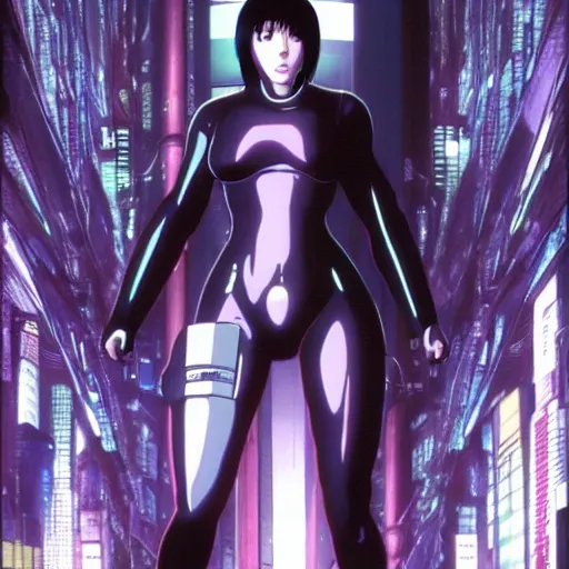 Prompt: Ghost in the Shell, GitS, perfect face, Motoko Kusanagi, film, adaptation, style anime, by Masamune Shirow