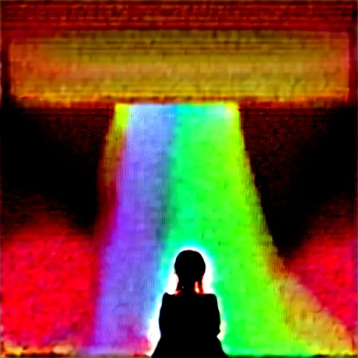 Image similar to “a woman with synesthesia listening to an orchestra at a concert hall, digital art”