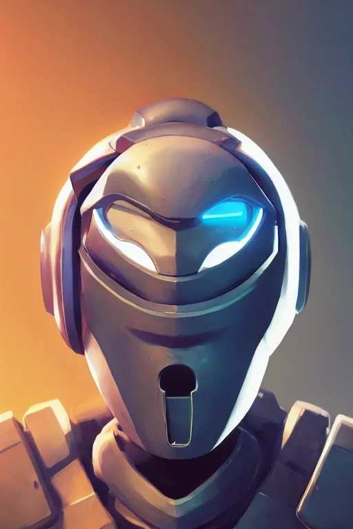 Image similar to epic mask helmet robot ninja portrait stylized as fornite style game design fanart by concept artist gervasio canda, behance hd by jesper ejsing, by rhads, makoto shinkai and lois van baarle, ilya kuvshinov, rossdraws global illumination radiating a glowing aura global illumination ray tracing hdr render in unreal engine 5