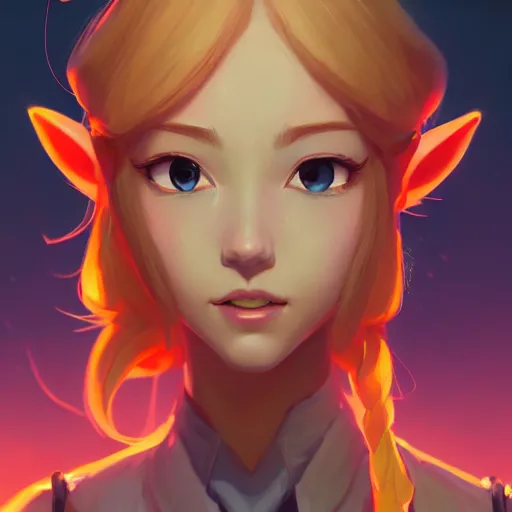 Image similar to a portrait of a cinematic still of the happy zelda, art by lois van baarle and loish and ross tran and rossdraws and sam yang and samdoesarts and artgerm and saruei and takaya imamura, digital art, highly detailed, intricate, sharp focus, trending on artstation hq, deviantart, unreal engine 5, 4 k uhd image