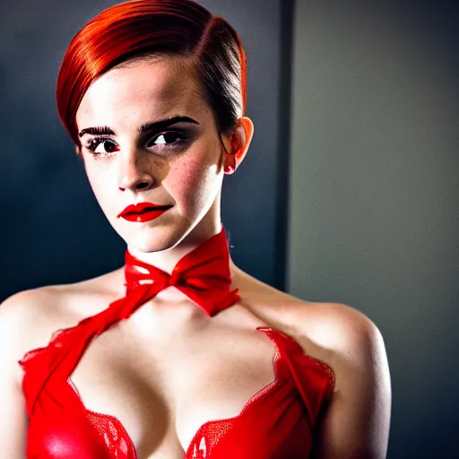 Image similar to Emma Watson as Jessica Rabbit, (Sony a7R IV, modelsociety, symmetric balance)