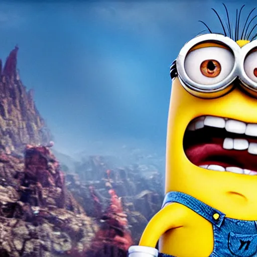 Prompt: “ King bob from the minions movie smirking seductively at the camera, 4K”