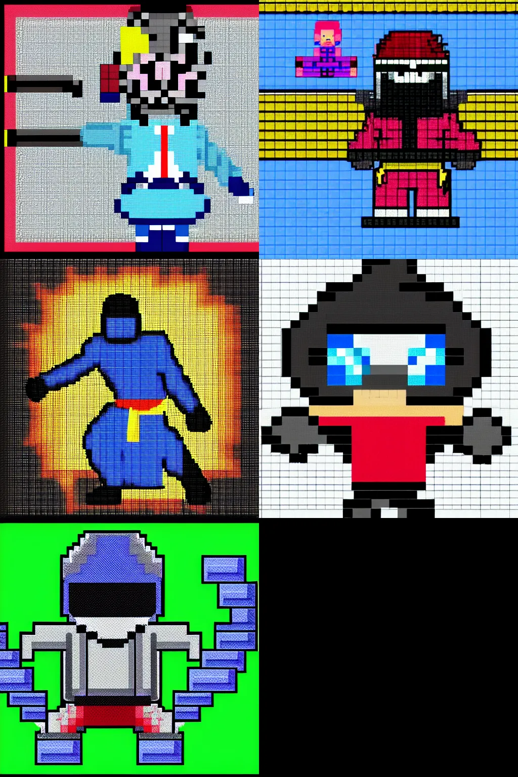 Prompt: ninja pixel art