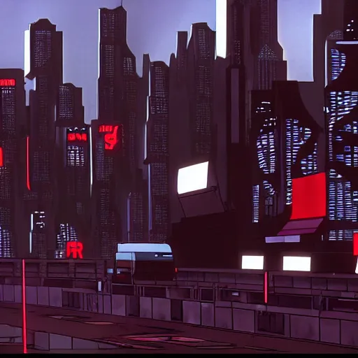 Image similar to a screenshot from episode of the show'batmanbeyond'( 1 9 9 9 - 2 0 0 1 ) produced by alan burnett, paul dini, glen murakami, and bruce timm. film grain. matte painting. masterpiece. cel shading. dark color scheme. cyberpunk theme.