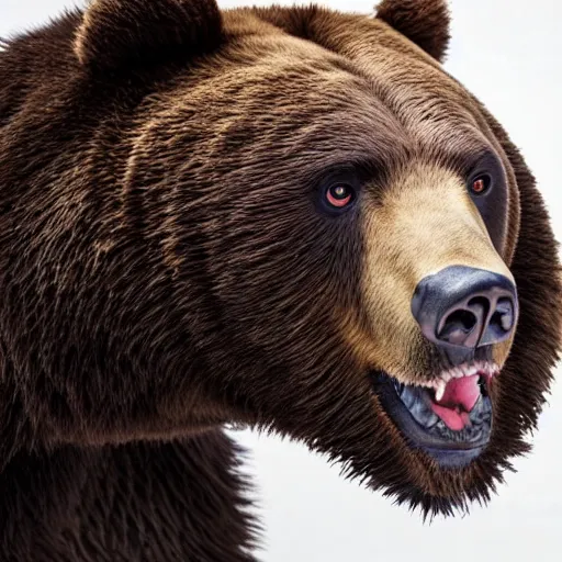 Image similar to a bear, 8 k, insanely detailed, realistic, elegant, studio photography