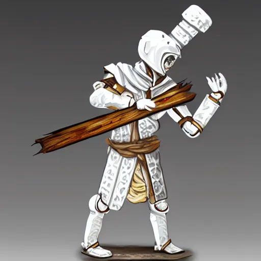 Prompt: d & d character art warforged white porcelain ceramic, kintsugi repair. carrying a hurdygurdy. wispy, boyish, androgynous figure : : fantasy character art of a mechanical person, high quality, trending on artstation 4 k