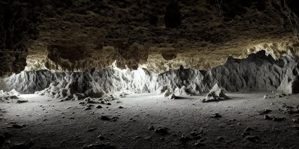 Image similar to barren mystical mysterious cave crystal wasteland