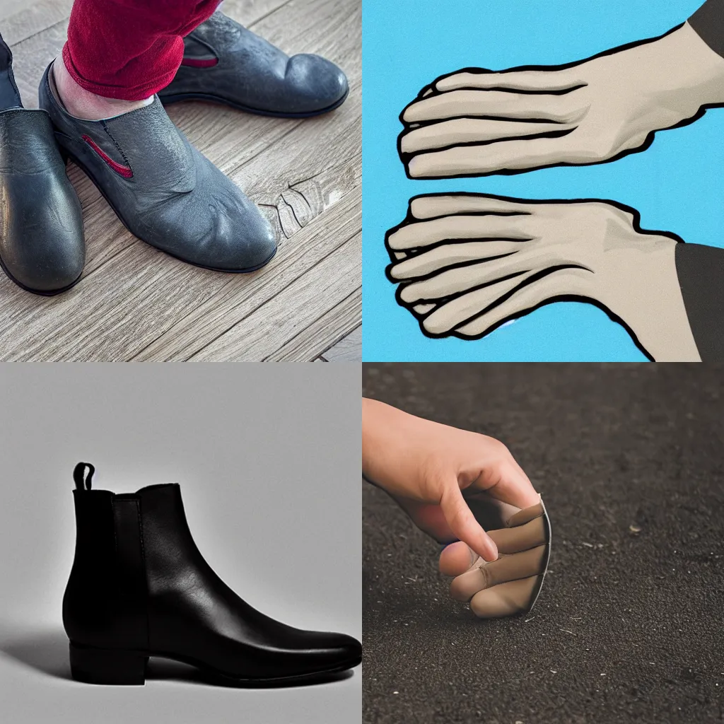 Prompt: hand shoe