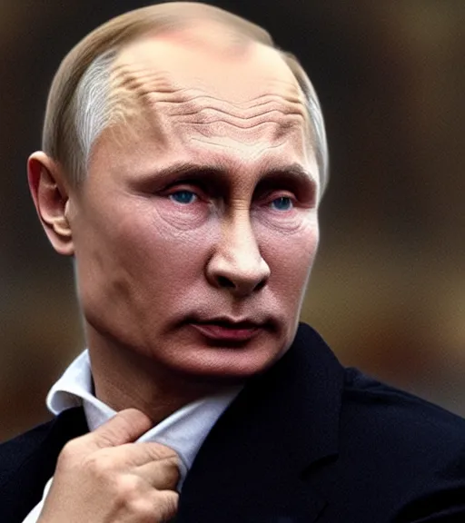 Prompt: Vladimir Putin in the role of Lord Voldemort