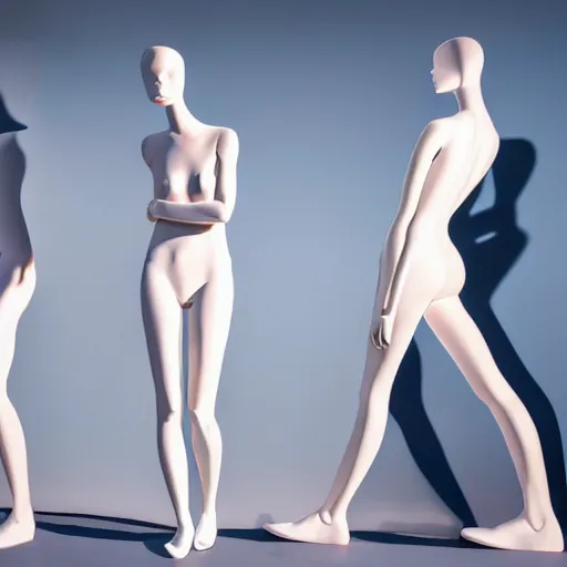 Image similar to mannequins melting, photograph, hyperrealism, realistic shadows, dynamic reflections, 4k, ultra quality