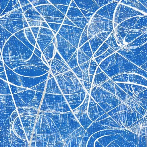 Image similar to metallic blue entangles mess of things, universes