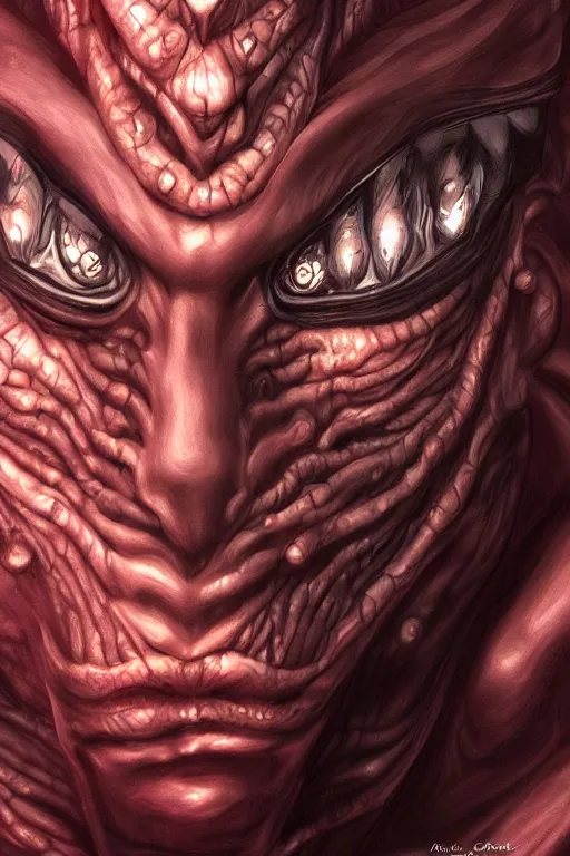 Image similar to man with seven eyes | digital painting | highly detailed | artgerm