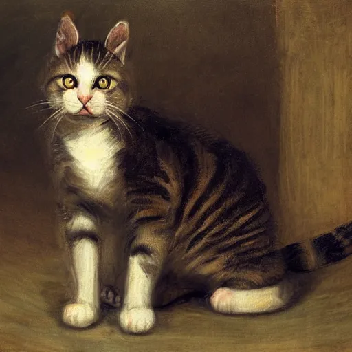 Prompt: cat by william turner