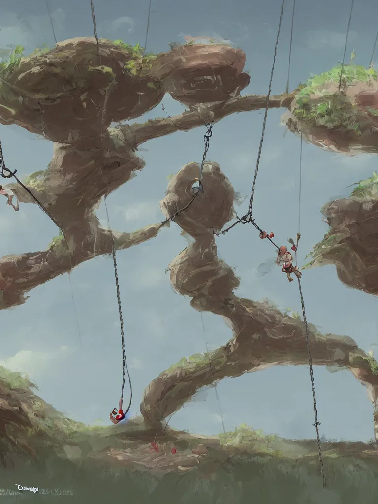 Image similar to swings by disney concept artists, blunt borders, rule of thirds