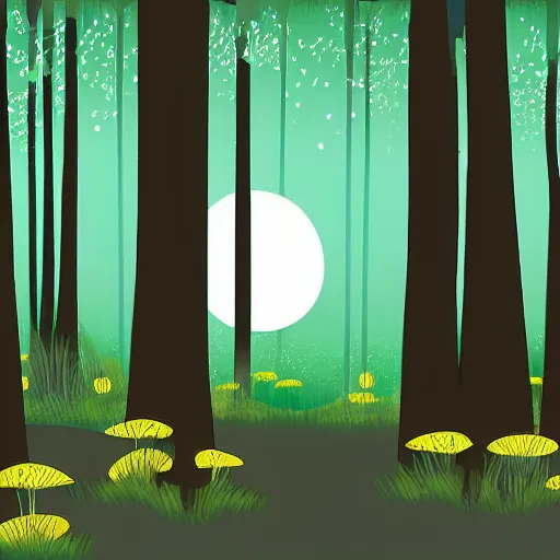 Prompt: minimalist boho style art of lothlorien, illustration, vector art