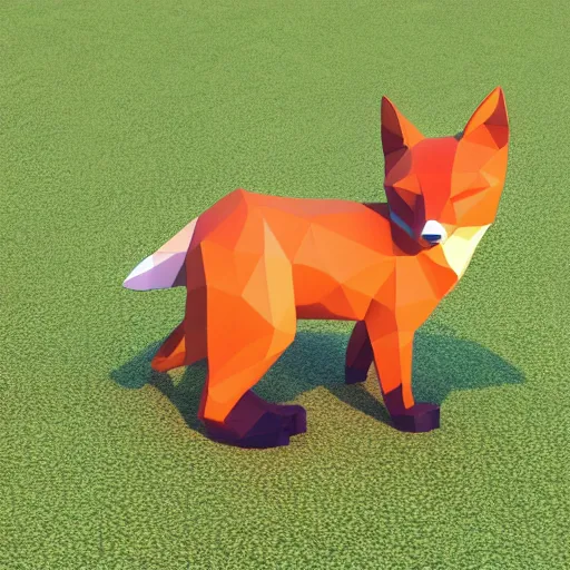 Image similar to low polygon fox 3d