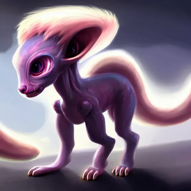 Prompt: epic professional digital art of an improbable cute and cuddly neotenic mammalian alien chimera, key lighting from left and right, full body length shot, best on artstation, breathtaking, epic, stunning, gorgeous, much detail, much wow, cgsociety, wlop, pixiv, behance, deviantart, masterpiece, UHD, 8K