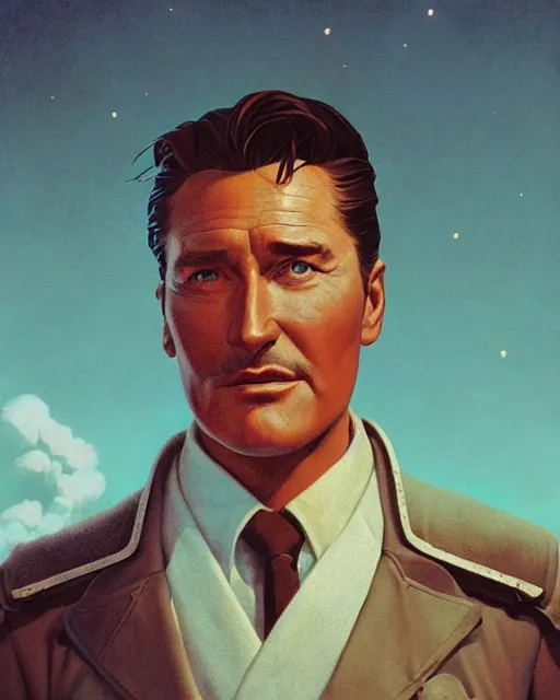 Prompt: Errol Flynn as a scientist. 1980s dystopian Soviet Russia, propaganda screens. Stephen Bliss, unreal engine, fantasy art by Greg Rutkowski, Loish, Rhads, Makoto Shinkai and Lois van baarle, Ilya Kuvshinov, rossdraws global illumination, radiant light, faithfully depicted facial expression, perfect anatomy, detailed and intricate environment