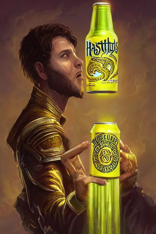 Image similar to Hastur drinking a can of Natural Light Beer, character art, concept art, painting by Mark Brooks, the king in yellow